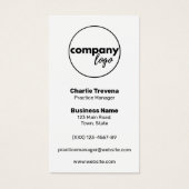 MODERNE SIMPLE NOIR BLANC PROPRE MARQUE DE LOGO VE (Devant)