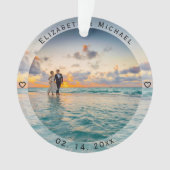 Moderne Simple Nouveaux mariés Mariage photo Anniv (devant)