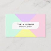 Moderne Simple Pastel couleurs Carte de visite (Devant)