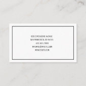 Moderne simple Pastel Rose & Noir Cartes de visite (Dos)