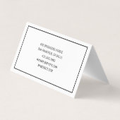 Moderne simple Pastel rose & noir Cartes de visite (Dos)