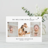 Moderne Simple Photo Collage Nouveau Merci bébé (Debout devant)