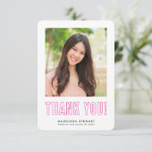 moderne simple photo GRAD MERCI rose chaud (Debout devant)