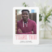 moderne simple photo GRAD MERCI rouge gras (Debout devant)