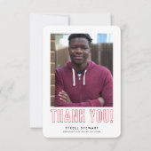 moderne simple photo GRAD MERCI rouge gras (Devant)