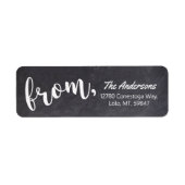 Moderne Simple Plain Typography Calligraphy Script Etiket (Voorkant)