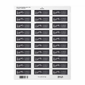 Moderne Simple Plain Typography Calligraphy Script Etiket (Full Sheet)