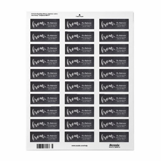 Moderne Simple Plain Typography Calligraphy Script Etiket (Full Sheet)