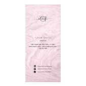 Moderne Simple Roos Marble Salon Service Menu (Voorkant)