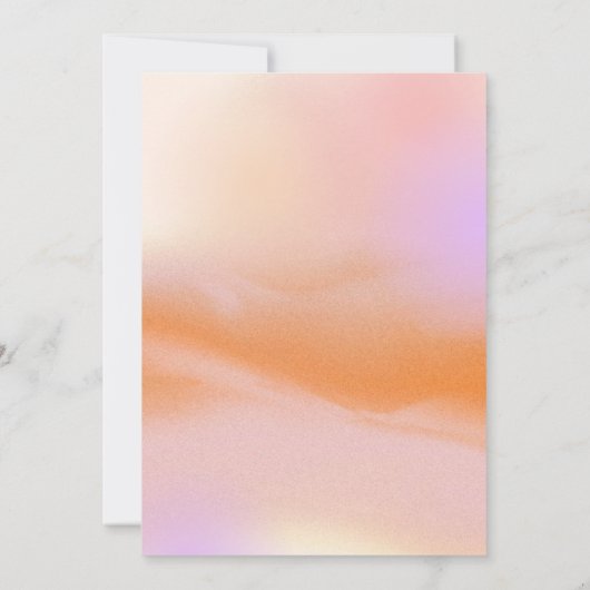 Moderne simple rose orange Faire-part de mariage r (Dos)