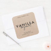 Moderne simple Rustique Étiquette de bougie Kraft (Enveloppe)