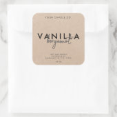 Moderne simple Rustique Étiquette de bougie Kraft (Sac)