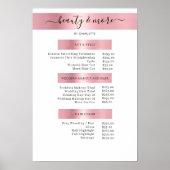 Moderne, simple, salon pricelist Poster (Devant)