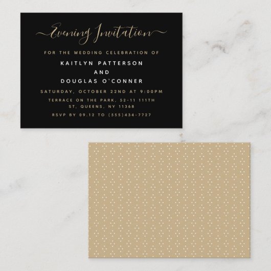 Moderne Simple Script Evening Event Ticket nodigt (Voorkant / Achterkant)