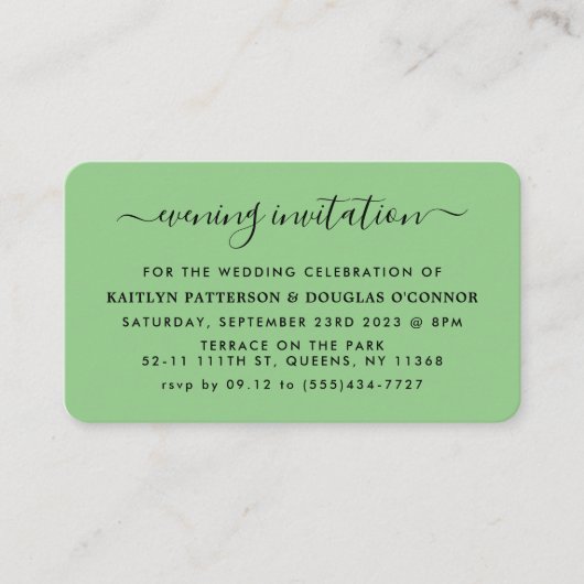 Moderne Simple Script Evening Event Ticket nodigt  (Voorkant)