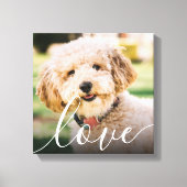 Moderne Simple Script Love Pet Photo Memorial Canvas Afdruk (Voorkant)