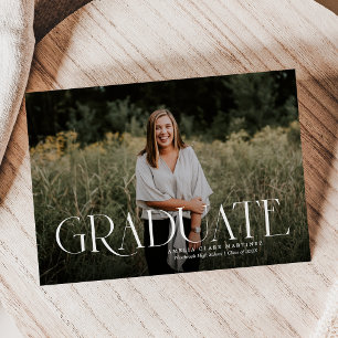 Moderne Simple Type Faire-part de graduation