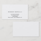 Moderne Simple White Color Consultant-Visitekaartj Visitekaartje (Voorkant / Achterkant)