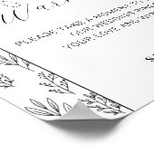 Moderne Simplistic Rings Warming Wedding Sign Poster (Hoek)