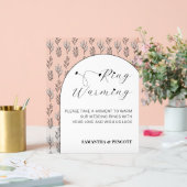 Moderne Simplistische Ringen Warming Bruiloft Acryl Bord (Huwelijk)