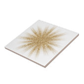 Moderne Single Gold Starburst Tegeltje (Zijkant)