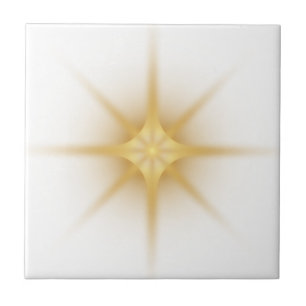 Moderne Single Gold Starburst Tegeltje