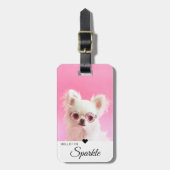 Moderne Single Photo QR-code Bagagelabel (Voorkant verticaal)