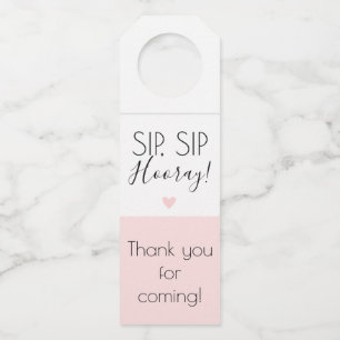 Moderne Sip Sip Hooray Open de bovenste tags Elega Flessenhanger