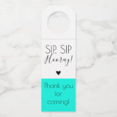 Moderne Sip Sip Hourra Ouvrez les étiquettes Éléga (Devant)