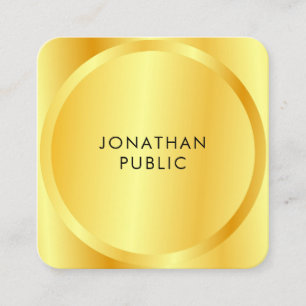 Moderne Sjabloon, aangepaste Faux Gold Metallic lo Vierkante Visitekaartje
