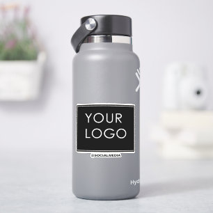 Moderne Sjabloon Black Business Company Logo Sticker