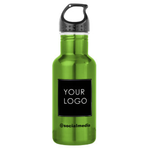 Moderne Sjabloon Business Company Logo Green Waterfles