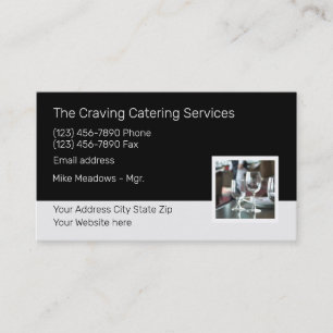 Moderne Sjabloon cateringdiensten Visitekaartje