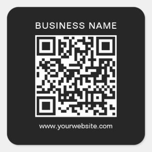 Moderne Sjabloon Custom Business QR Code Zwart Vierkante Sticker