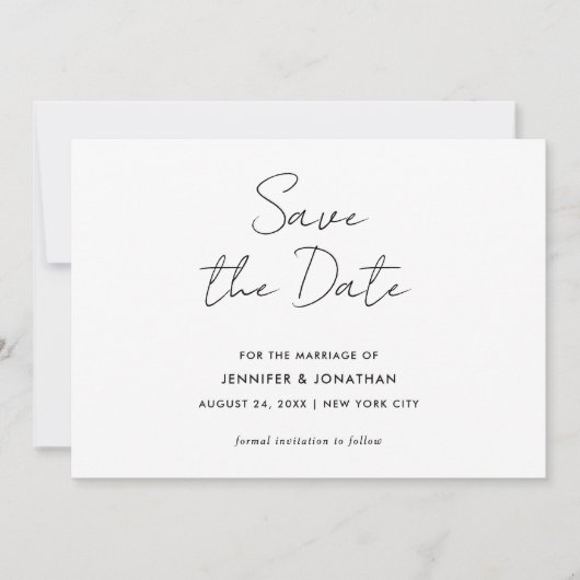 Moderne Sjabloon Eenvoudige zwart-wit kalligrafie (Voorkant)