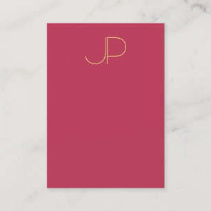 Moderne Sjabloon elegant monogram verticaal Visitekaartje
