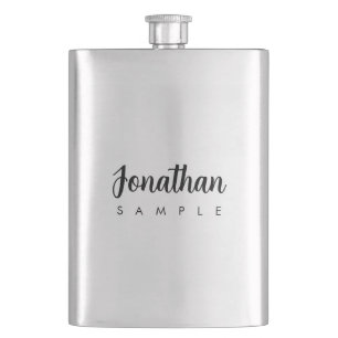 Moderne Sjabloon Handgeschreven Naam Beste Zilver Flacon