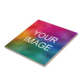 Moderne Sjabloon Upload uw Logo Foto Tegeltje (Zijkant)