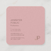 Moderne Sjabloon van het elite-ontwerp Luxe Vierkante Visitekaartje (Achterkant)