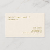 Moderne Sjabloon Visitekaartjes Elegant Gold Text (Achterkant)