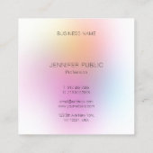 Moderne Sjabloon voor elegant kleurrijk ontwerp Vierkante Visitekaartje (Achterkant)