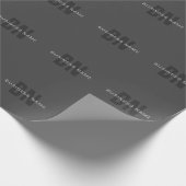Moderne sjabloon voor monogrammen in donkergrijs b cadeaupapier (Hoek)
