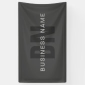 Moderne sjabloon voor monogrammen in donkergrijs e spandoek (Verticaal)