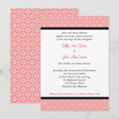 Moderne Sjabloon voor peach Wedding Invitting Kaart (Voorkant / Achterkant)