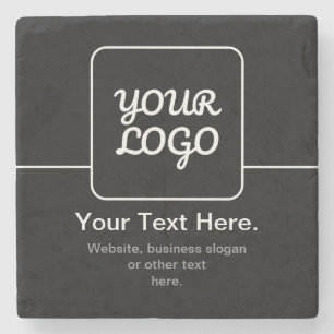 Moderne sjabloon voor uw logo Zwart & Wit Stenen Onderzetter