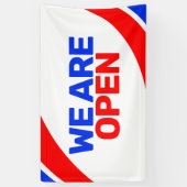 Moderne sjabloon Wij zijn Open Business Banner Sig (Verticaal)