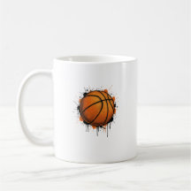 Moderne Sketch Basketbal Illustratie Mok