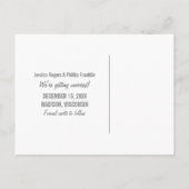 Moderne Slant Enregistrer la date Carte postale (b (Dos)