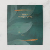 moderne smaragdgroen en bladeren (Buitenkant ongevouwen)