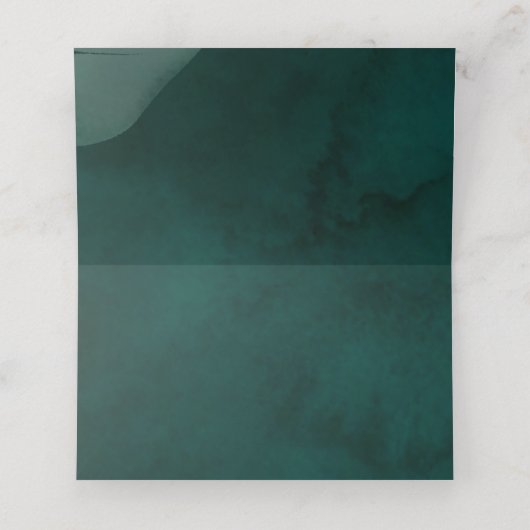 moderne smaragdgroen en bladeren (Binnenkant ongevouwen)